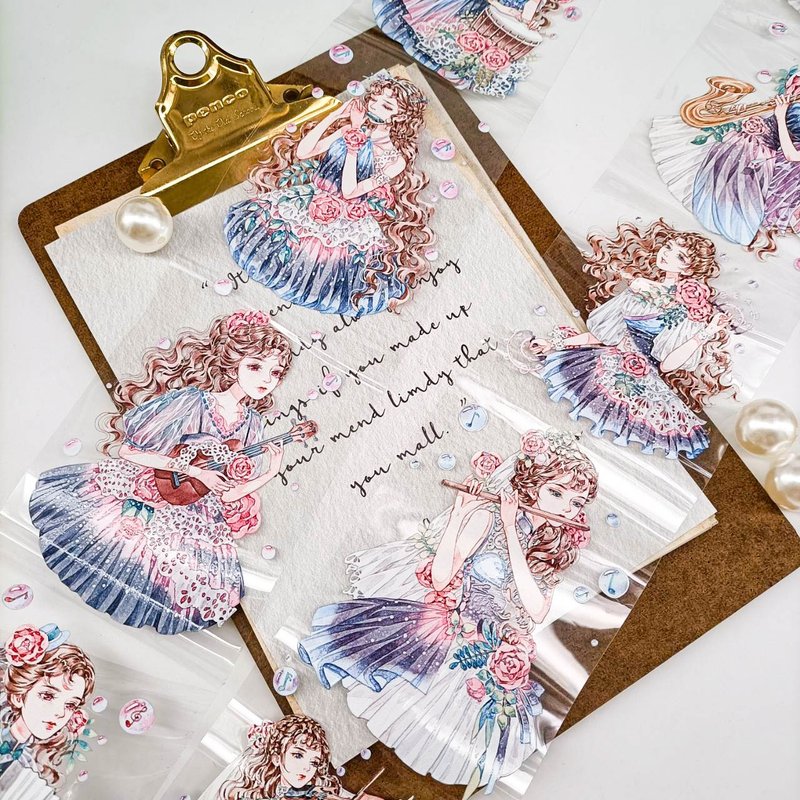 GL1316_優美樂章 /裝飾膠帶 - 纸胶带 - 塑料 多色