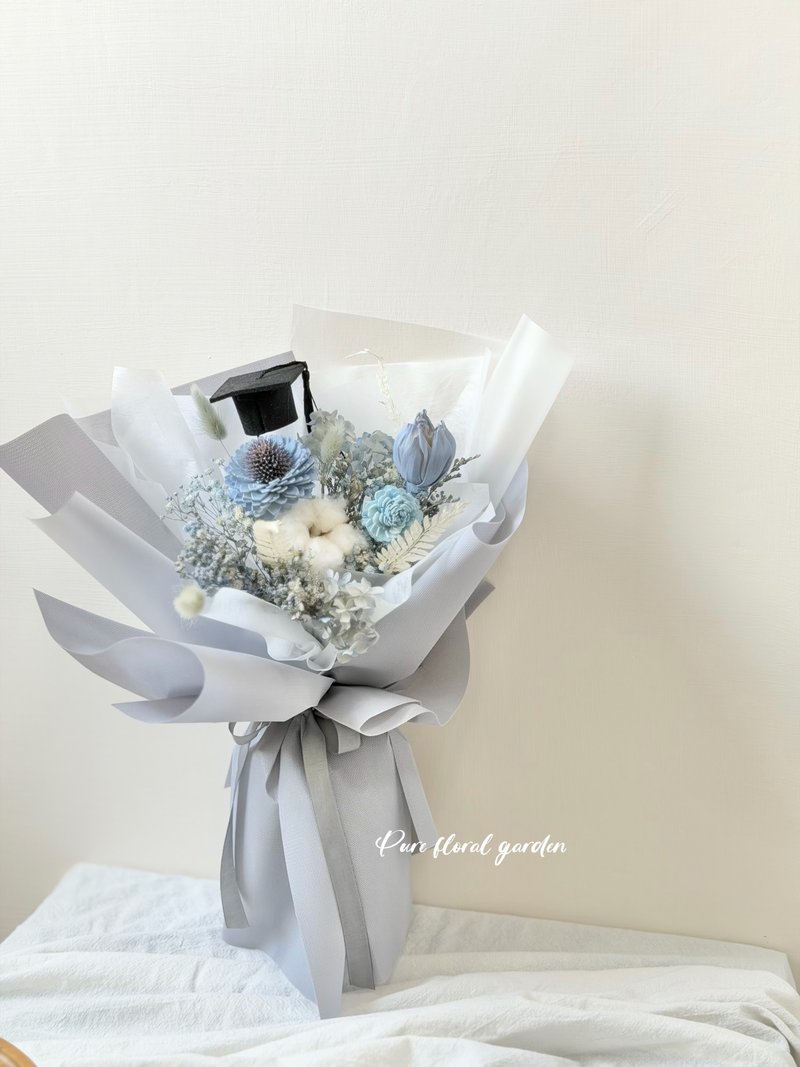蓝灰系郁金香干燥花束 告白花束 生日礼物  毕业花束 毕业礼物 - 干燥花/捧花 - 植物．花 多色