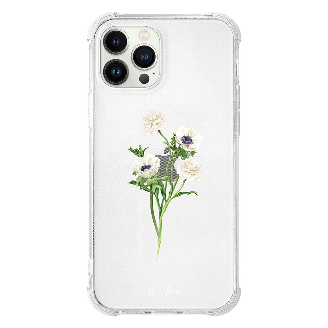 【品牌联名】浪花联名纯白绽放全气囊防摔iPhone手机壳 - 手机壳/手机套 - 塑料 透明