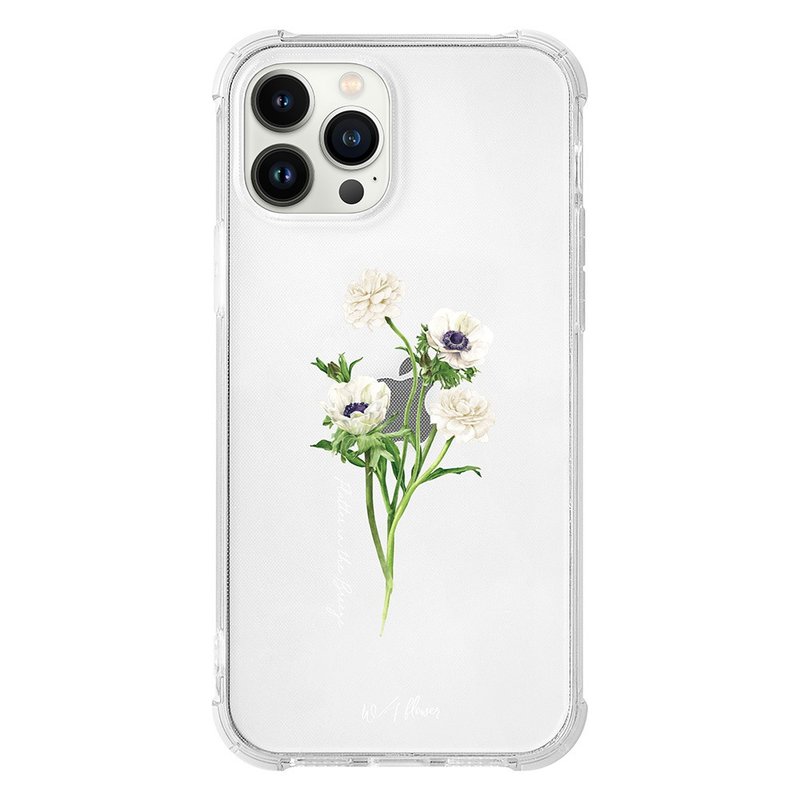 【品牌联名】浪花联名纯白绽放全气囊防摔iPhone手机壳 - 手机壳/手机套 - 塑料 透明