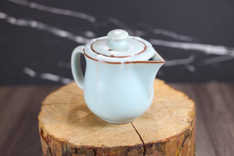 【送礼好物】天青 汝窑茶壶 幸福茶具 名家叶敏祥作品 - 茶具/茶杯 - 瓷 