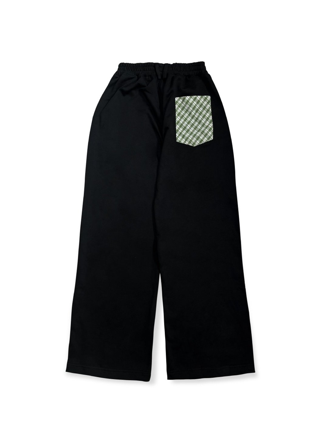 BLACK CHECK SWEAT PANTS - 中性裤装 - 棉 黑色
