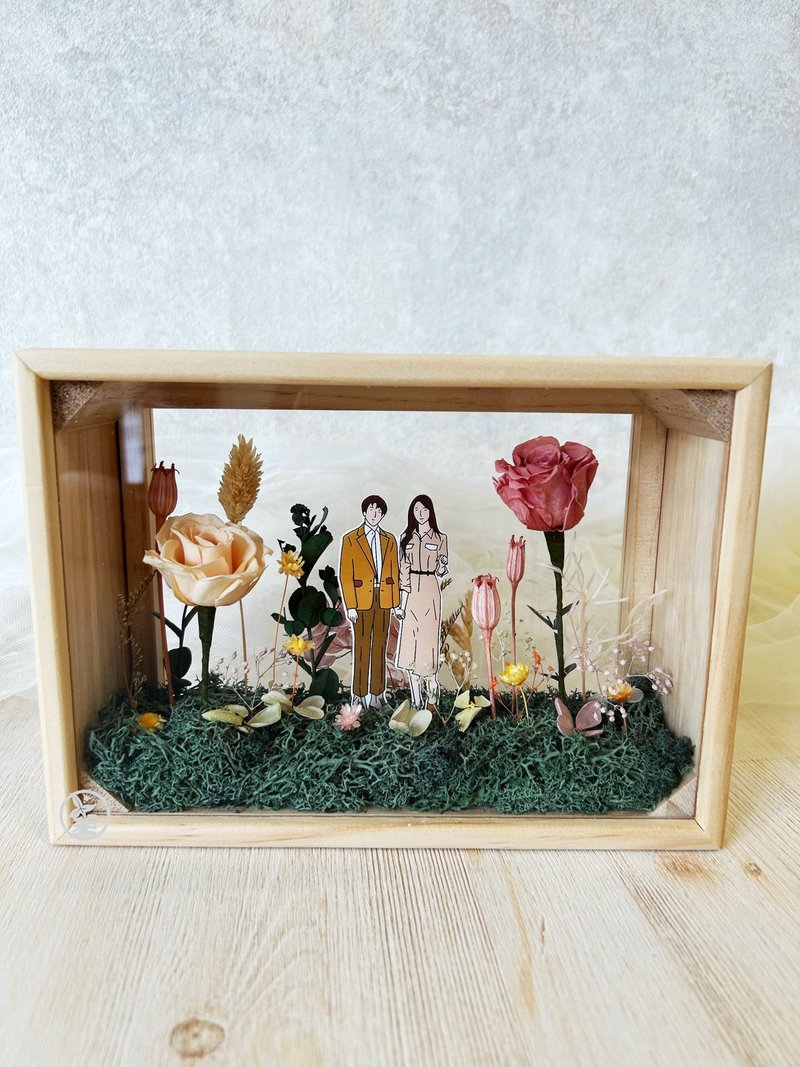 *一方天地*立体永生花园相框 情侣相框 纪念相框 新人相框 七夕 - 画框/相框 - 植物．花 多色