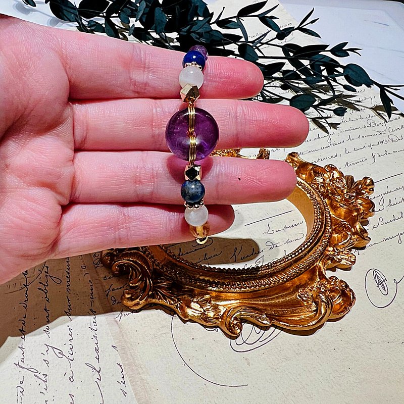 carina accessories 紫水晶平安扣定制化手链 生命灵数 饰品 - 手链/手环 - 水晶 紫色