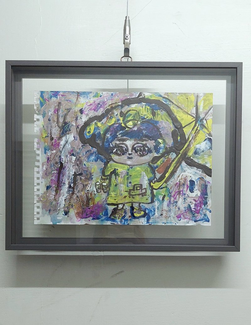 原画 雨天与热珍奶 - 海报/装饰画/版画 - 纸 黄色