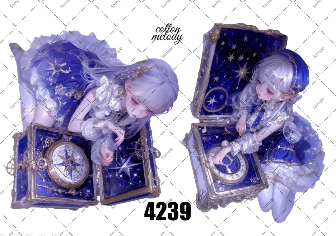 original sticker no.4239 人物贴纸 原创贴纸 原创人物贴纸 装饰贴纸 cotton melody - 贴纸 - 纸 