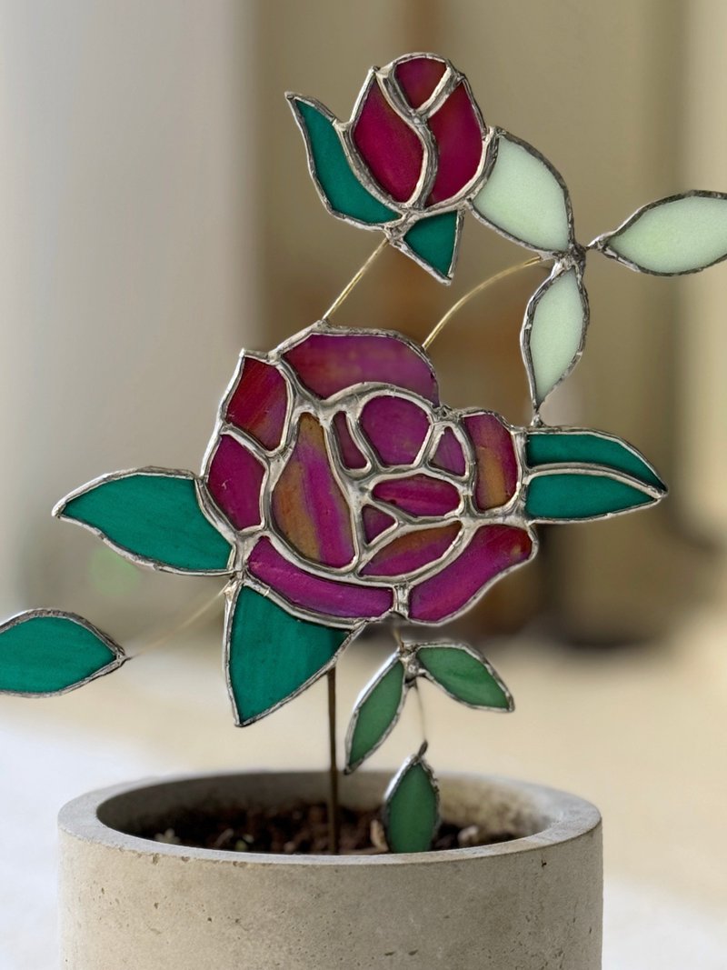彩色玻璃手作体验课-送自己的玫瑰花 - 陶艺 - 玻璃 