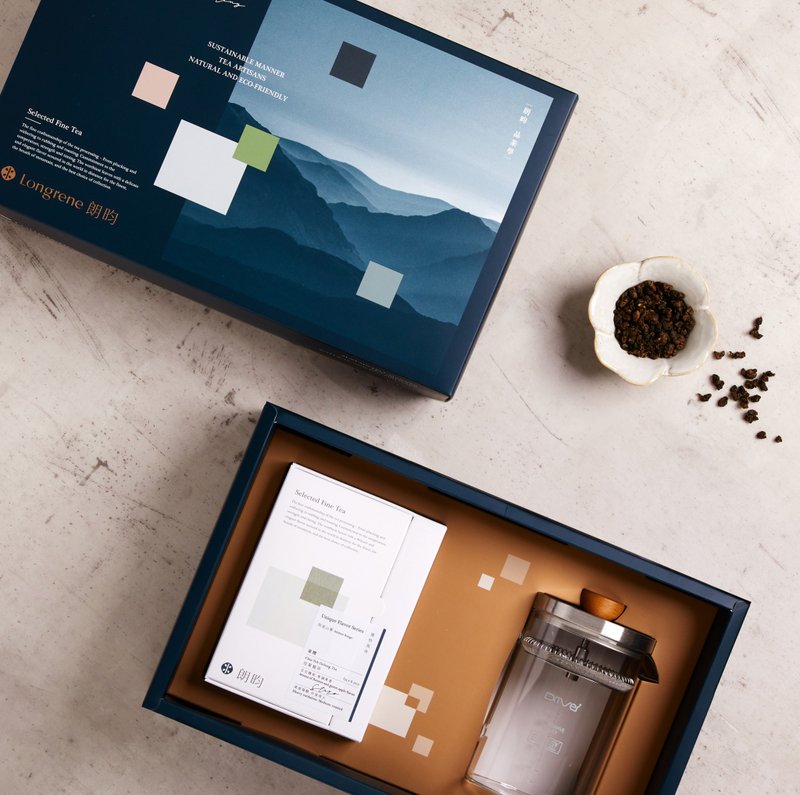 茶礼盒-青鸟鸣 金萱乌龙茶x简约热泡玻璃壶 - 茶 - 新鲜食材 