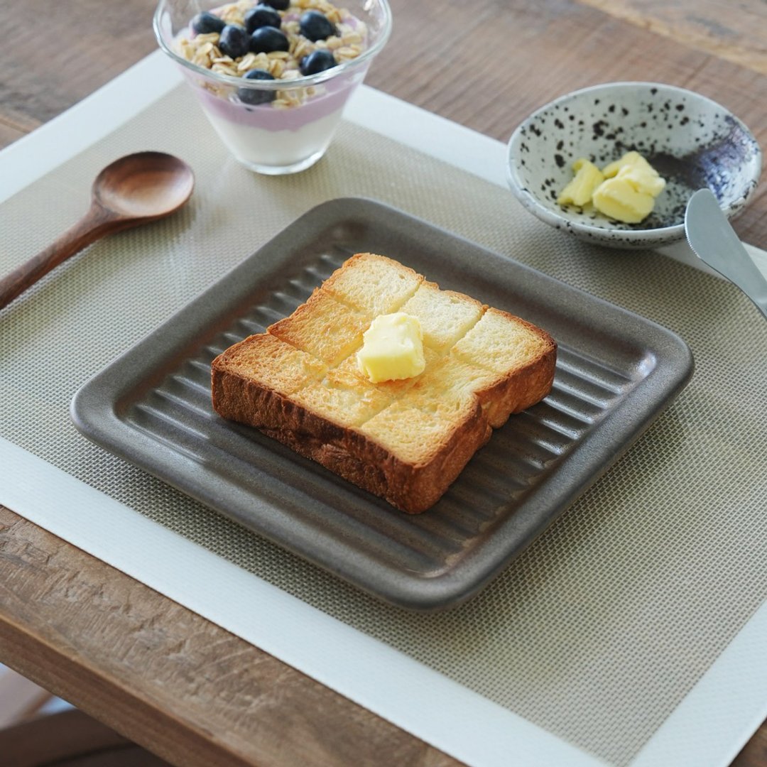 日本霜山 方形陶瓷烤盘/餐盘/吐司烤盘 - 锅具/烤盘 - 瓷 咖啡色
