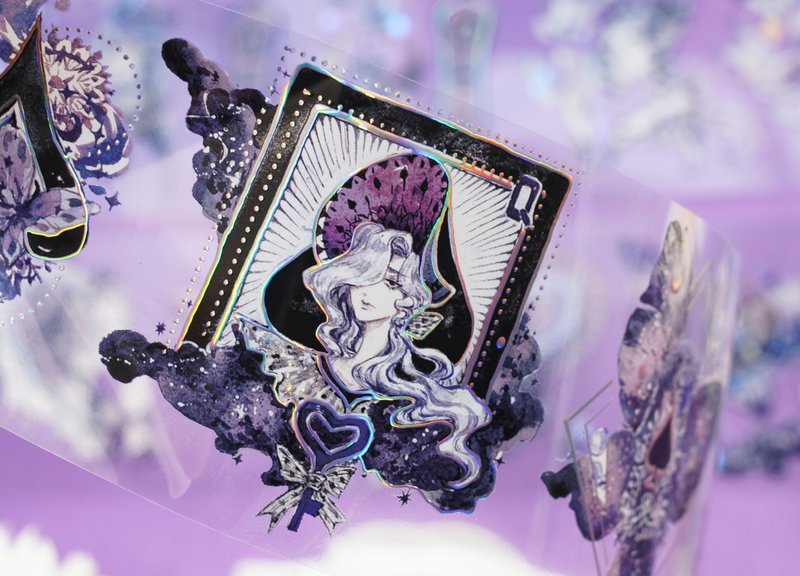 黑桃疑云 PET 纸胶带 镭射银 10米卷 2米卷 - 纸胶带 - 塑料 紫色