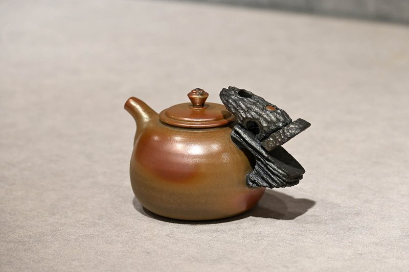 | 280cc | 柴烧造型正把壶 柴烧壶 茶壶 手作壶【臻麟陶艺】 - 茶具/茶杯 - 陶 