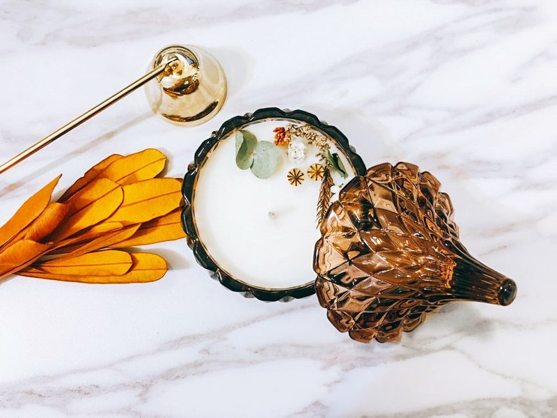 MAYBES / 钻石棕精油香氛大豆蜡烛  ( 绝版 ) - 蜡烛/烛台 - 蜡 咖啡色