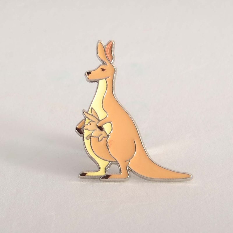 世界动物图鉴徽章 / 袋鼠 - 徽章/别针 - 其他金属 