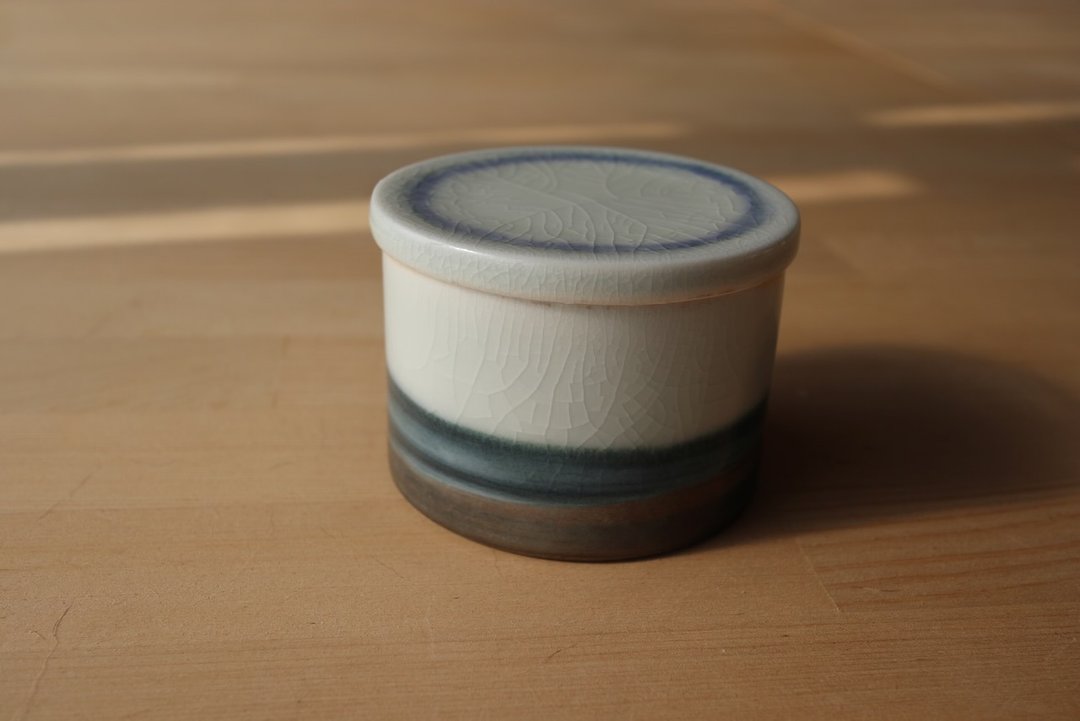 柴烧迷你小茶叶罐 / 席之罐 - 茶具/茶杯 - 瓷 蓝色