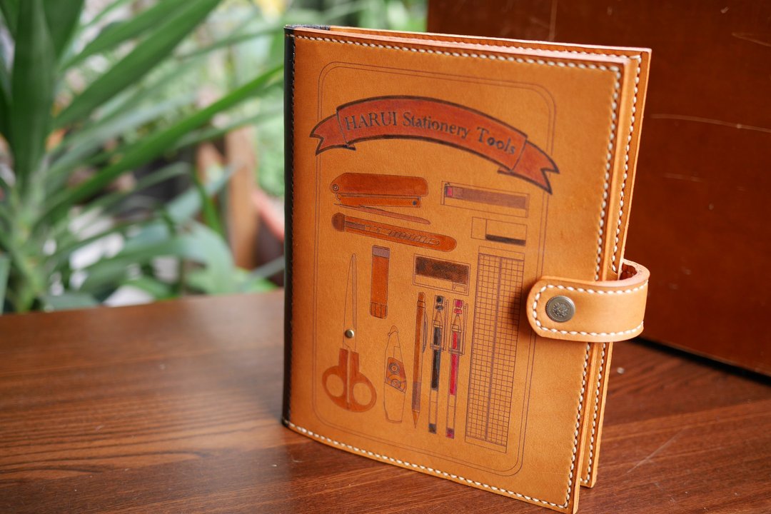【春猪工具书】 文具书 Harui Stationery Tools - 其他 - 真皮 橘色