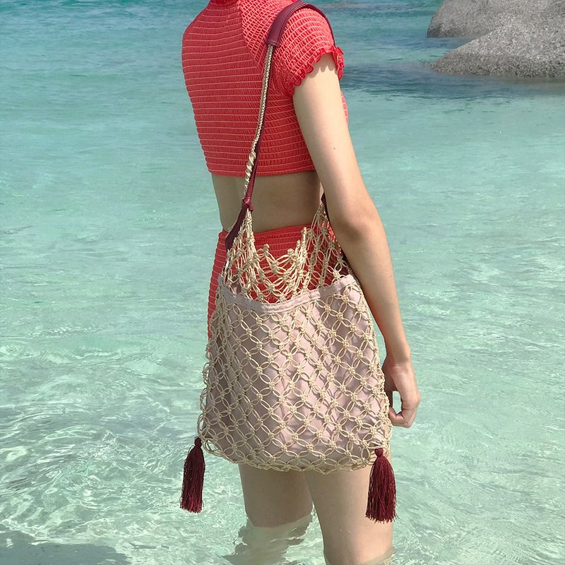 RUBY NITTO TOTE - 手提包/手提袋 - 棉．麻 红色