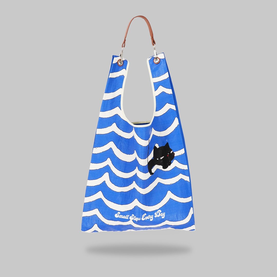 DRIFT CAT Toby Bag | 配可拆真皮肩带 - 侧背包/斜挎包 - 尼龙 蓝色