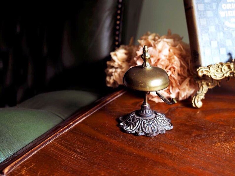 英国古董黄铜服务铃/边铃 - 摆饰 - 铜/黄铜 