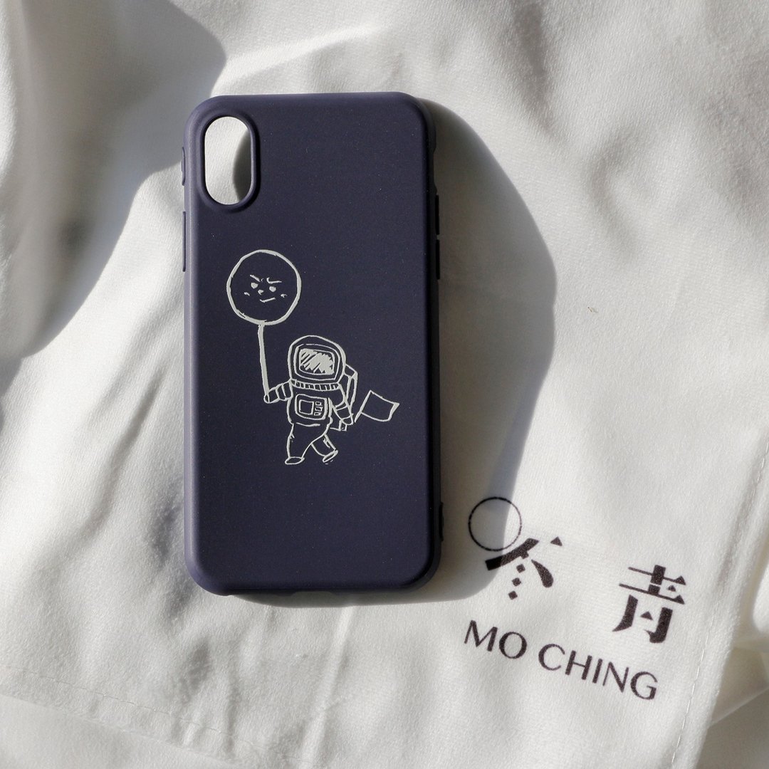 漂浮太空人 - 厚实防撞软壳 深蓝黑夜色 - 手机壳/手机套 - 塑料 蓝色