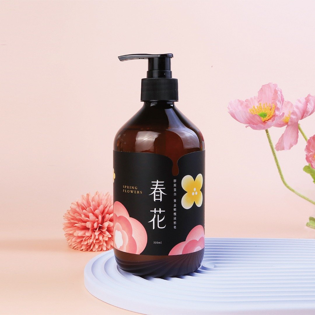 春花黄金橄榄液态皂- 500ml - 沐浴用品 - 塑料 黑色