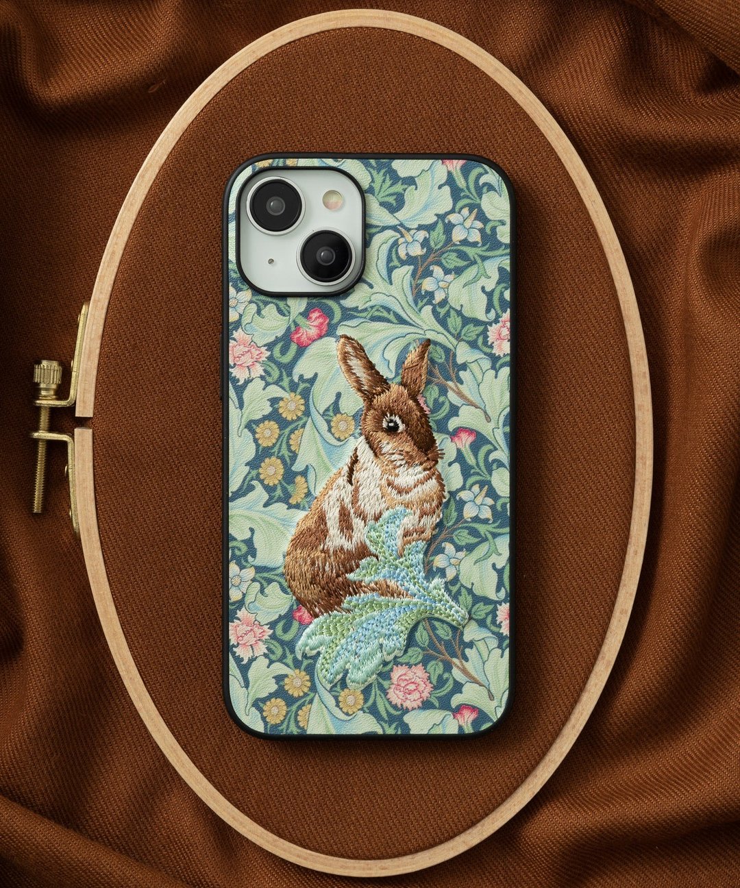 3D 刺绣智慧型手机保护壳 iPhone 7/8/SE（第 2/3 代）PU 皮革 William Morris 猫动物 06:NAG1359 - 手机壳/手机套 - 塑料 多色