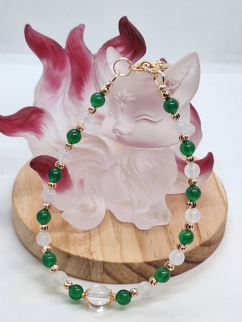 绿玛瑙/荔枝冻玛瑙手机链 - 吊饰 - 水晶 