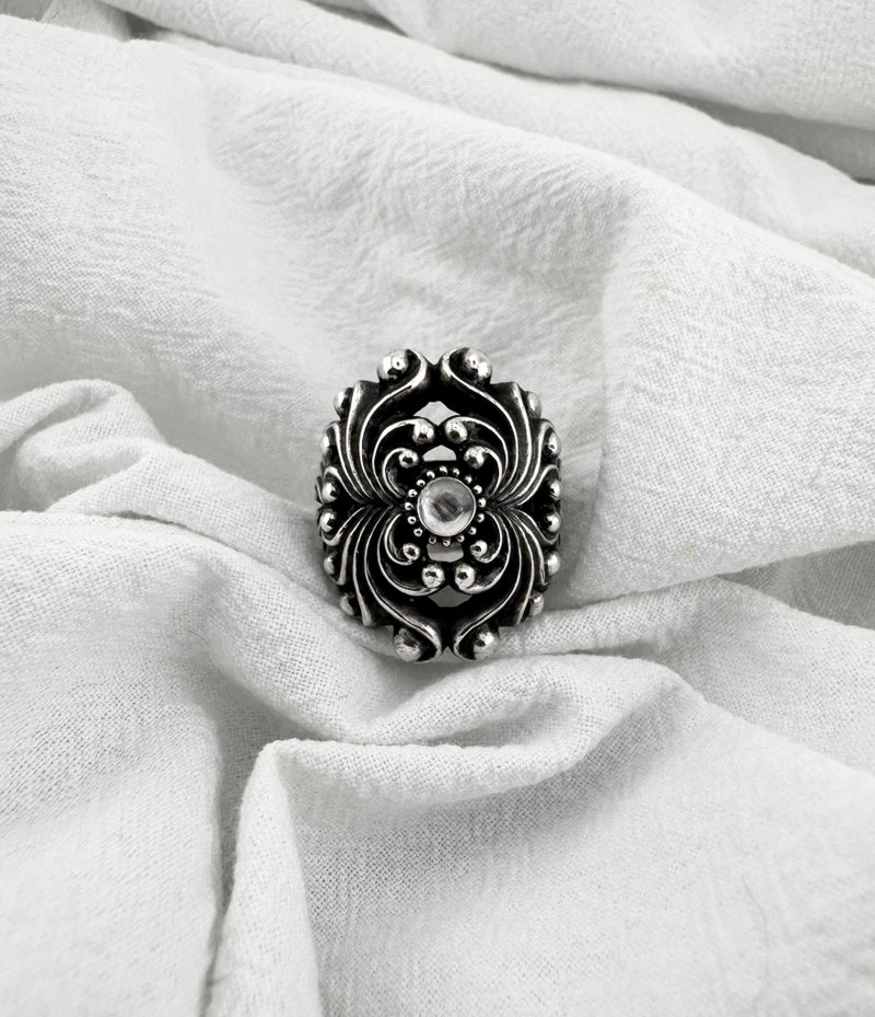 SVAYAM/手工银饰//戒指/绽放L - 戒指 - 纯银 