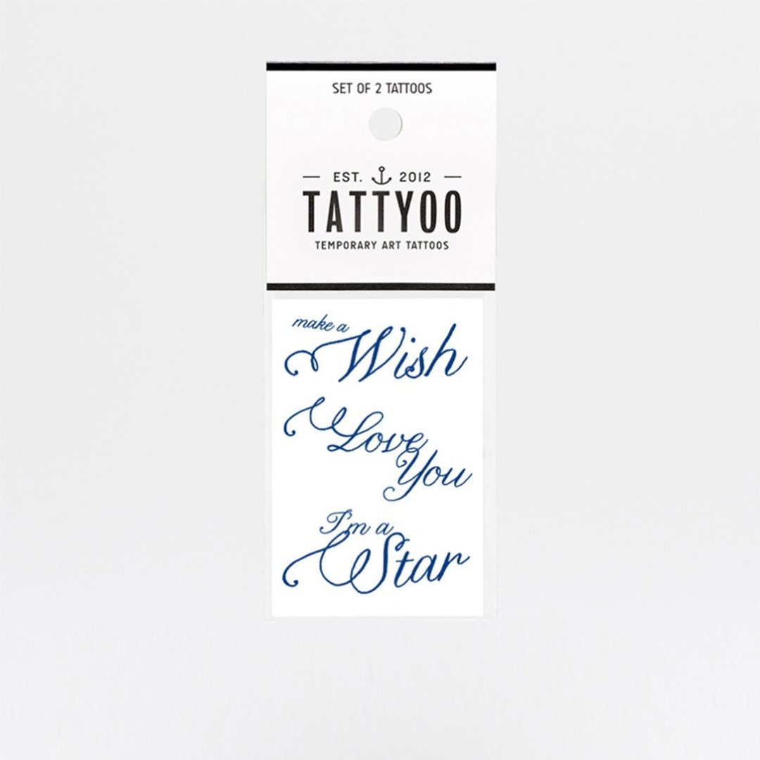CALLIGRAPHY 刺青纹身贴纸 | TATTYOO - 纹身贴 - 纸 蓝色