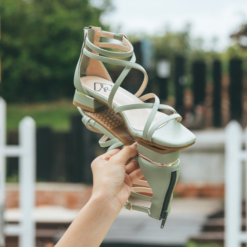 【绝版优惠】悠闲假期 罗马凉鞋 | 绿 | 台湾手工鞋MIT - 男女凉鞋 - 其他材质 绿色