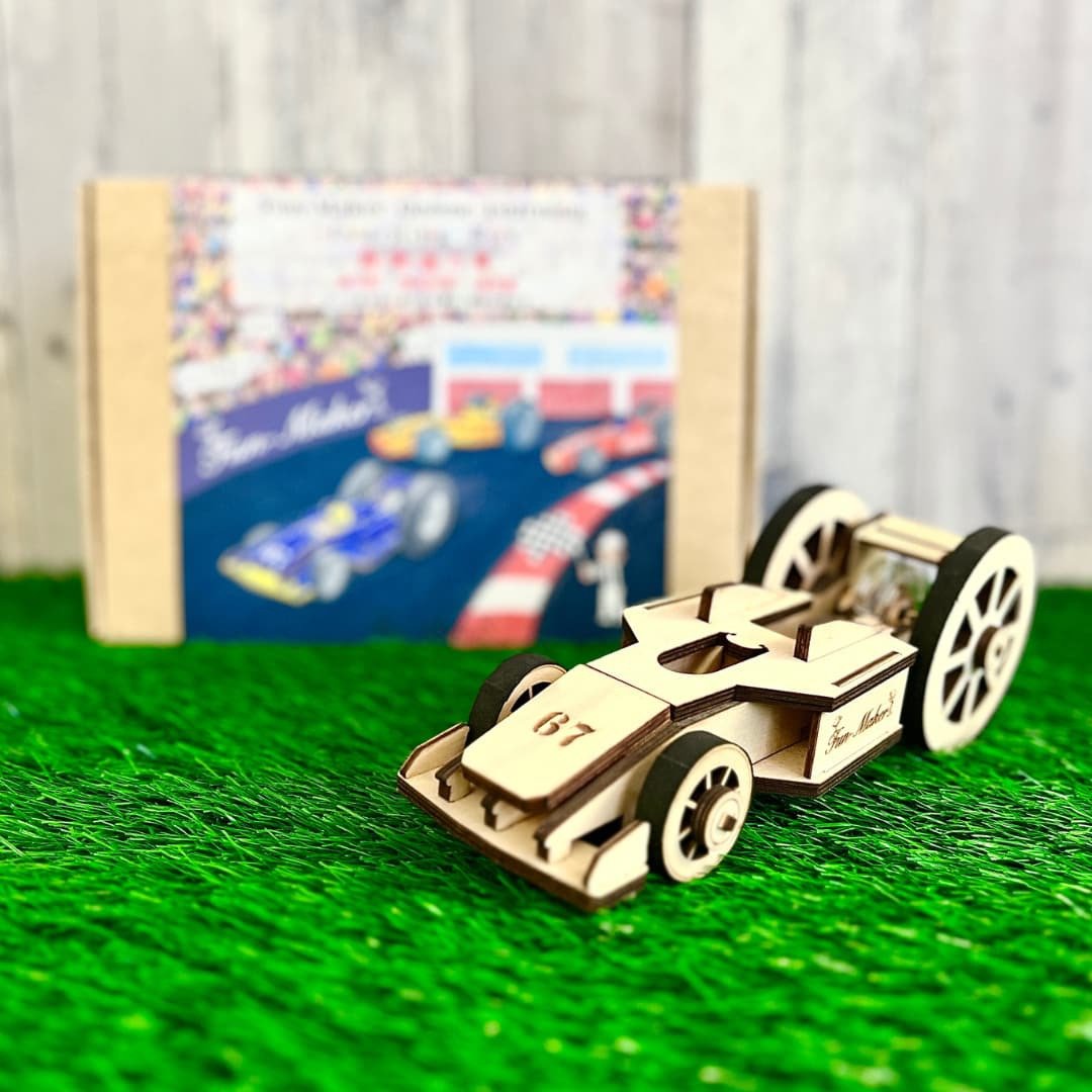 【DIY手作礼物】跑跑回力车 -适8岁up 附教学影片工具 定制化礼物 - 木工/竹艺/纸艺 - 木头 咖啡色