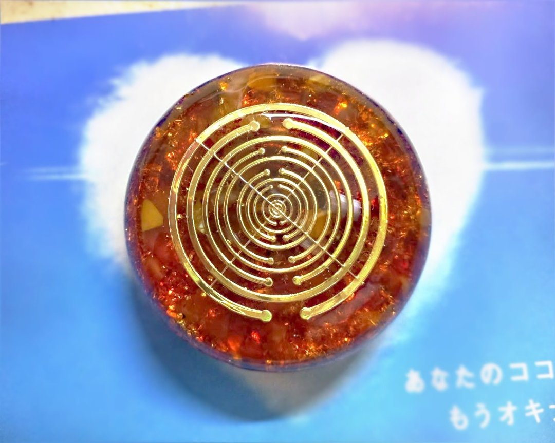 【接单订制】维度提升 超高频奥刚 | 琥珀阿赛斯特莱双面Orgonite - 摆饰 - 水晶 多色