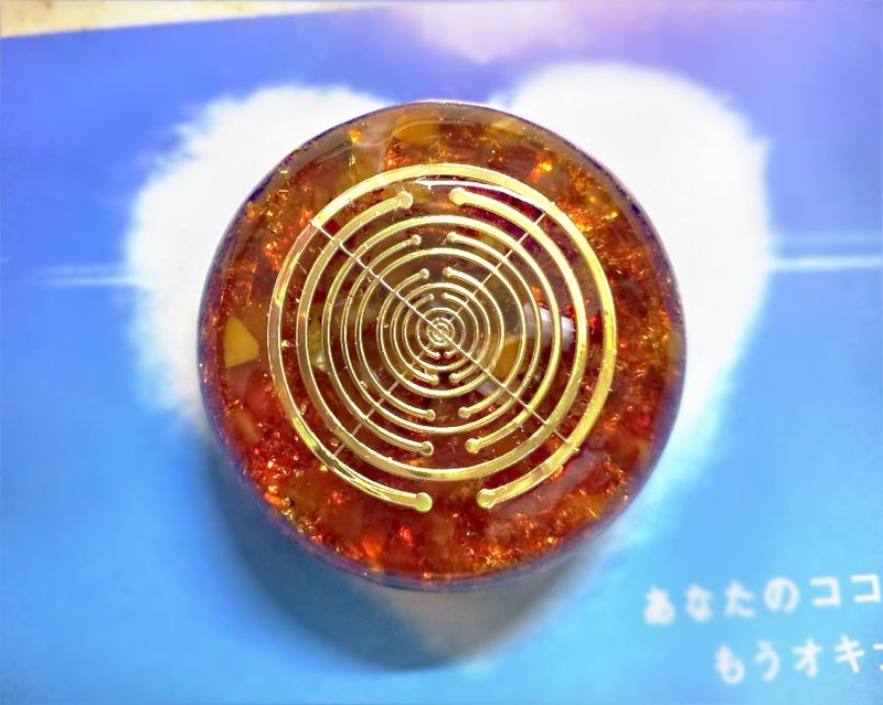 【接单订制】维度提升 超高频奥刚 | 琥珀阿赛斯特莱双面Orgonite - 摆饰 - 水晶 多色