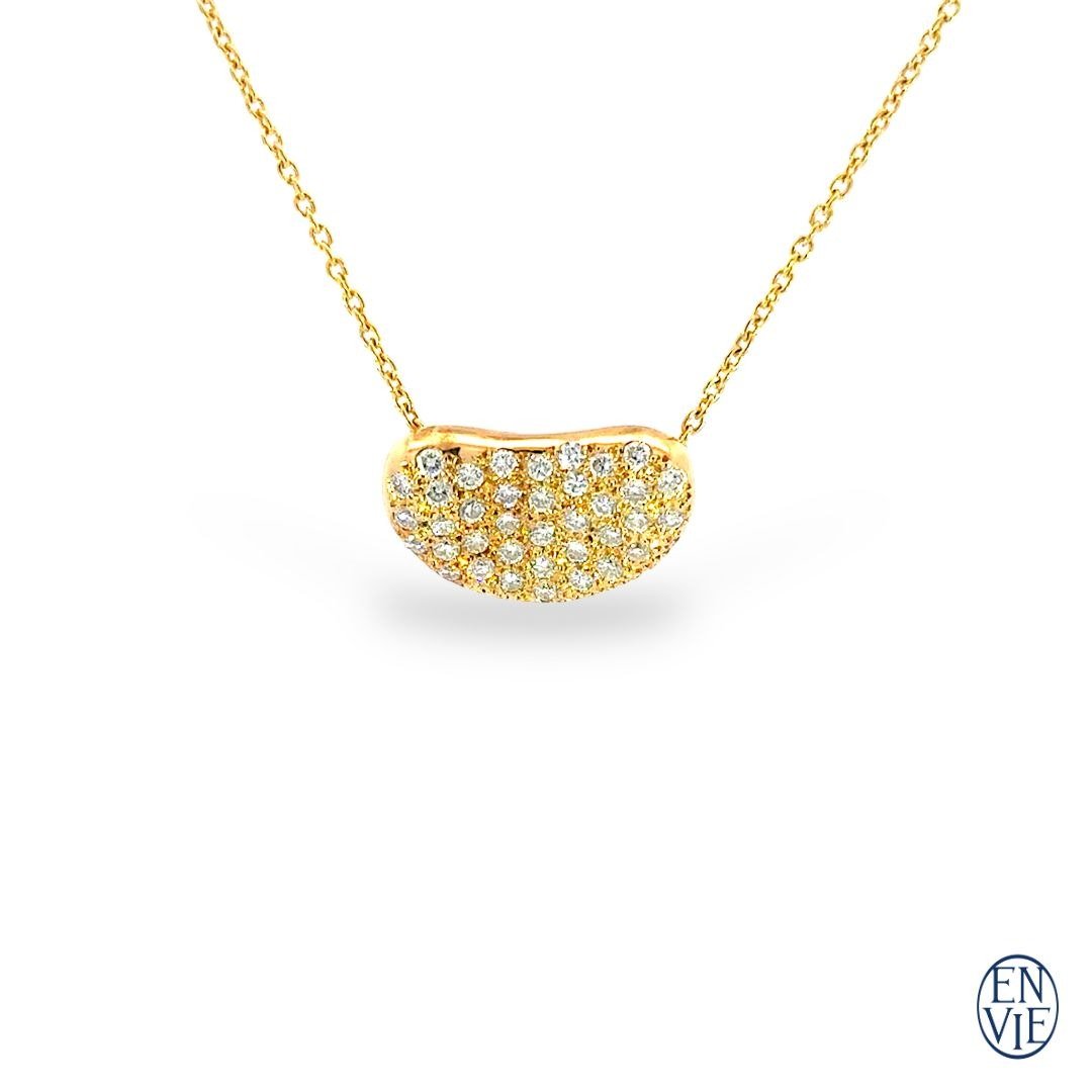18K黄金 天然钻石造型坠链 18K Gold Diamond Necklace - 项链 - 贵金属 