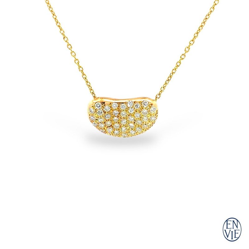 18K黄金 天然钻石造型坠链 18K Gold Diamond Necklace - 项链 - 贵金属 
