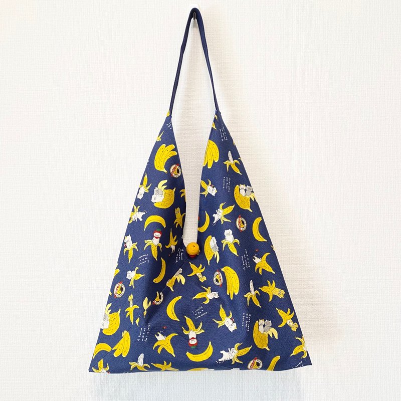 𣈱销款现货/日式粽形侧背包/大尺寸/香蕉猫 - 侧背包/斜挎包 - 棉．麻 灰色