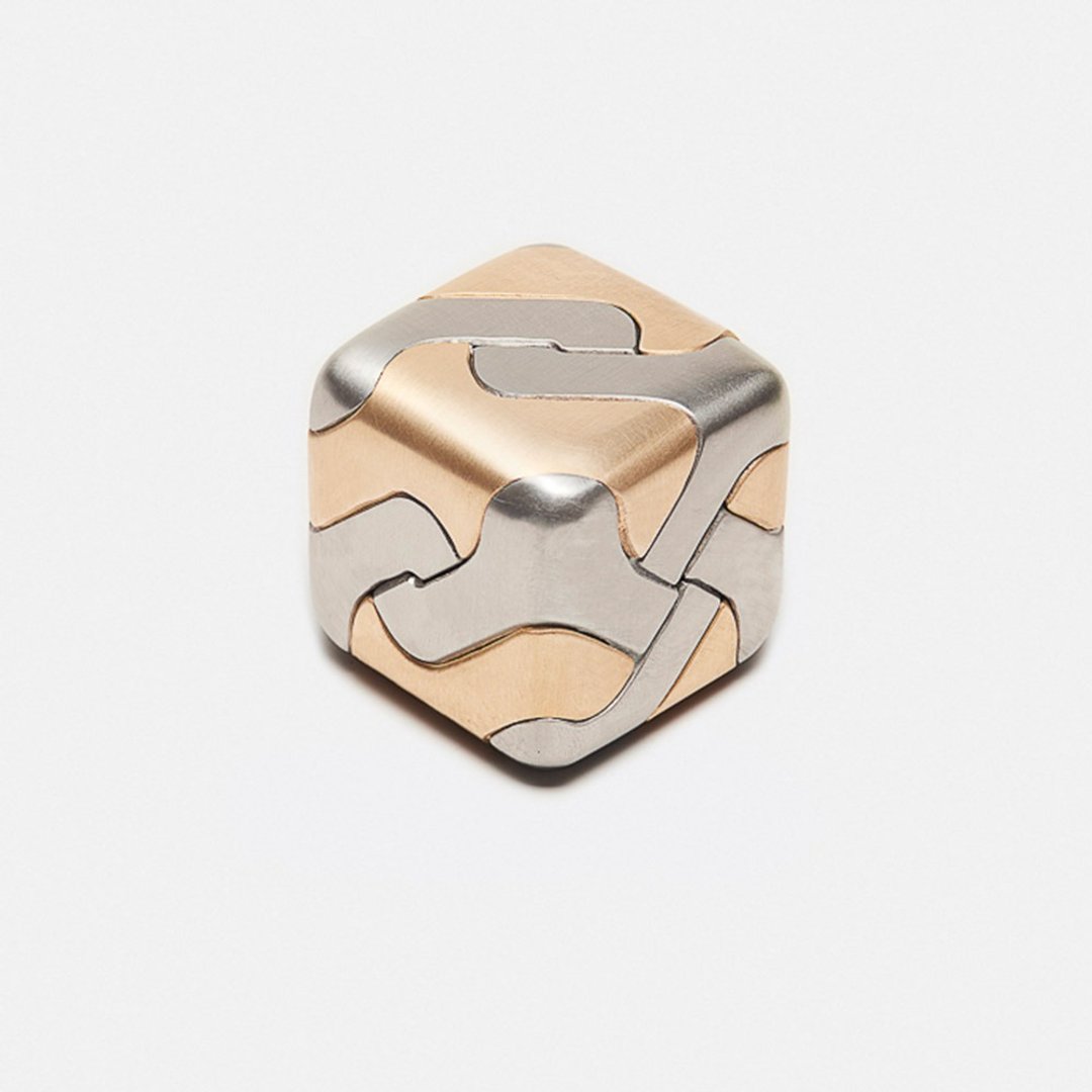/Craighill/ Tycho Puzzle / 谜之立方 / 解谜模型 - 拼图 - 不锈钢 金色