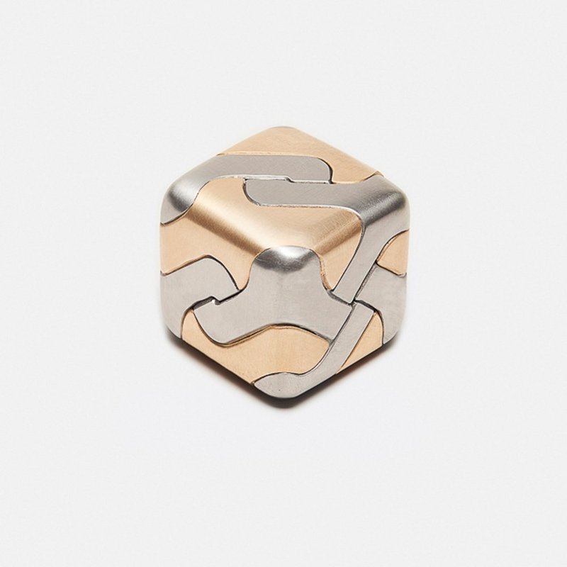 /Craighill/ Tycho Puzzle / 谜之立方 / 解谜模型 - 拼图 - 不锈钢 金色