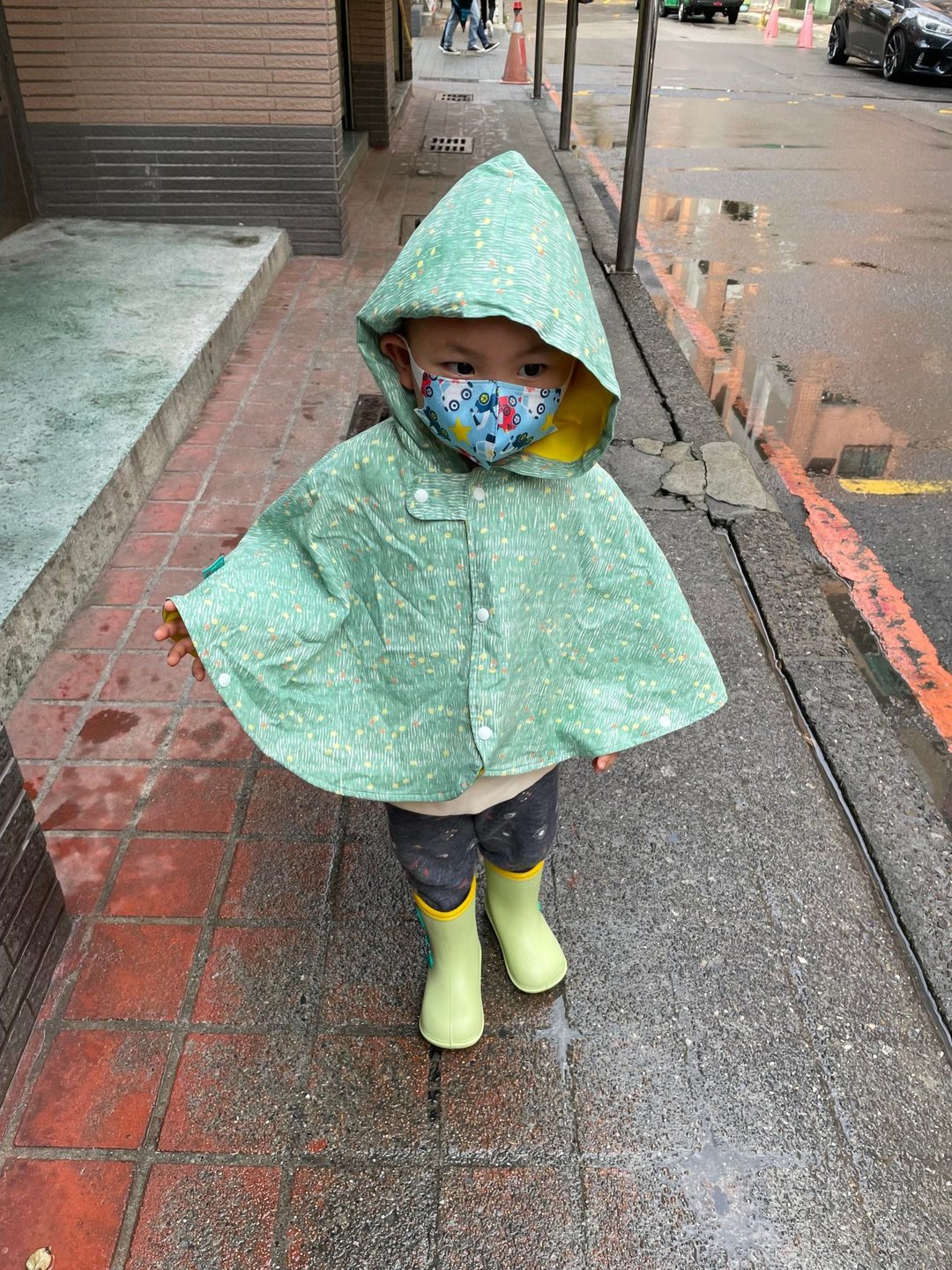 抗风防雨双面斗篷-订制 披风 婴儿 礼盒 外套 风衣 - 童装外套 - 棉．麻 绿色