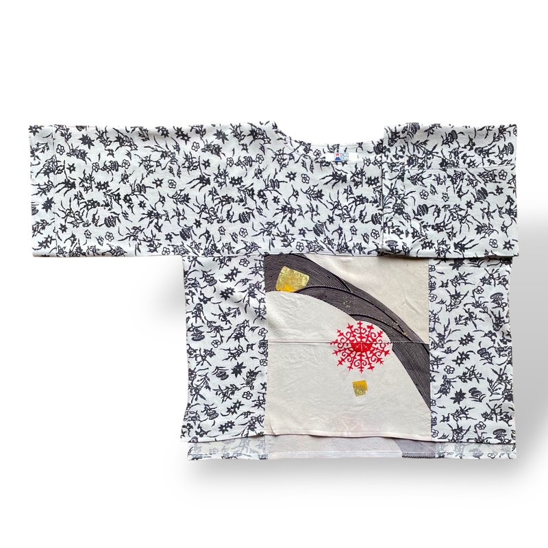 Pinkoi代购 - 方形上衣 [包装] 和服复刻 3/4 袖白 - 女装上衣 - 棉．麻 白色