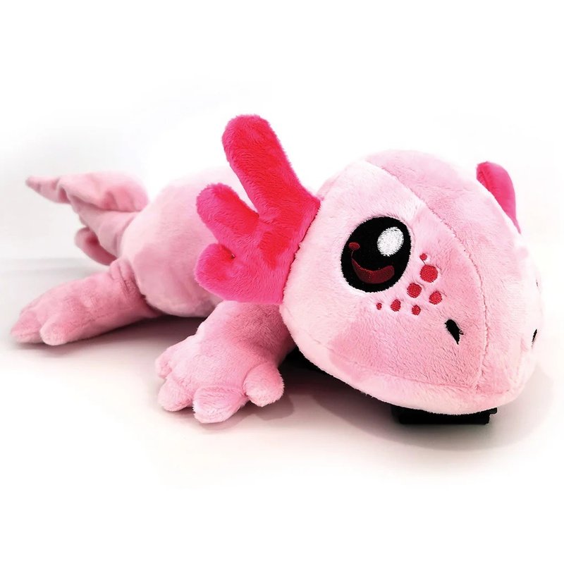 六角恐龙/蝾螈绒毛造型后背包 - Sleepyville Critters 酷乐村 - 后背包/双肩包 - 其他人造纤维 粉红色