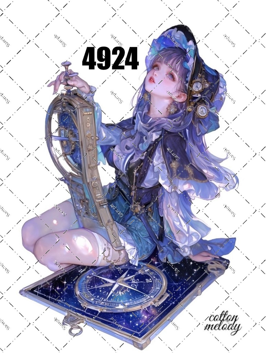 original sticker no.4924 人物贴纸 原创贴纸 原创人物贴纸 装饰贴纸 cotton melody - 贴纸 - 纸 
