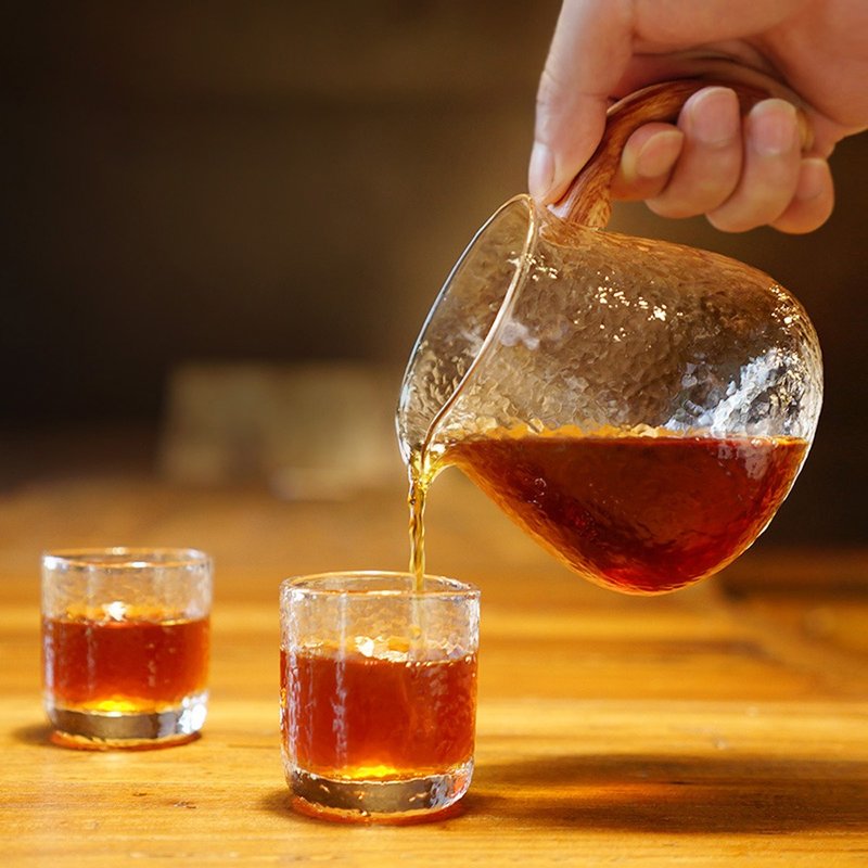 Timemore 泰摩 锤目纹玻璃分享壶 有柄 耐热 手冲咖啡壶 400ml - 咖啡壶/周边 - 玻璃 