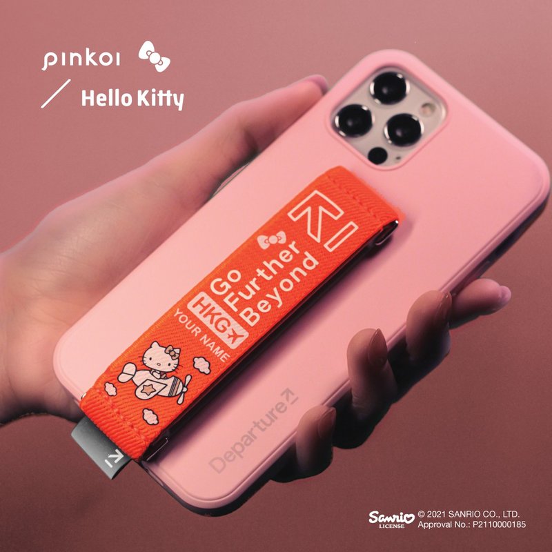 定制手机带 D-Strap【 Hello Kitty 飞行员】不再摔手机 - 手机配件 - 聚酯纤维 橘色