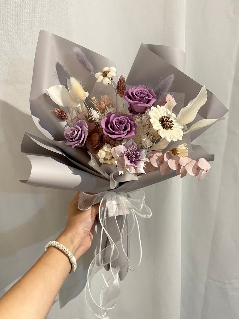 【定制化】永生花束 中款花束 永生花礼 初日花艺 - 干燥花/捧花 - 植物．花 