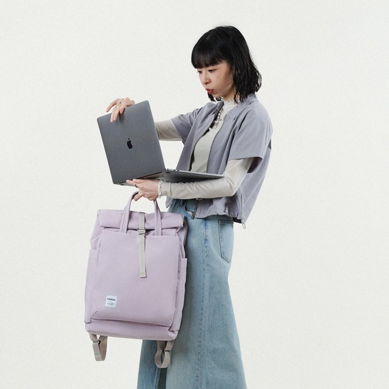 【新色】大容量卷顶书包 MACO 日常随身背包 (肥皂紫) - 后背包/双肩包 - 环保材料 紫色