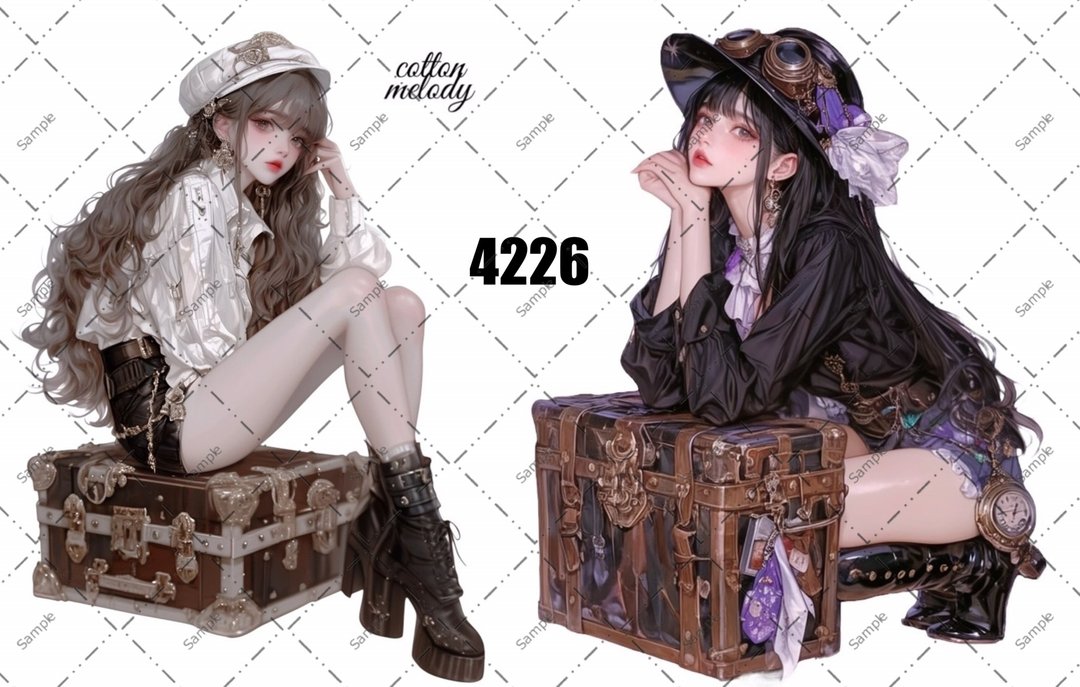 original sticker no.4226 人物贴纸 原创贴纸 原创人物贴纸 装饰贴纸 cotton melody - 贴纸 - 纸 