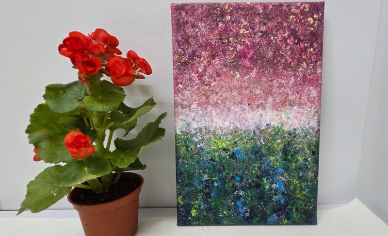 悸涵画话/疗愈fun系列/情绪释放抽象画/压克力画/疗愈小物 - 摆饰 - 压克力 