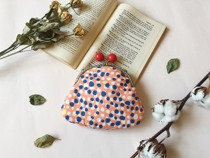 -摩登女孩- 口金包 钱包 小包 礼物 定制化 毕业礼物 送礼 - 零钱包 - 棉．麻 红色