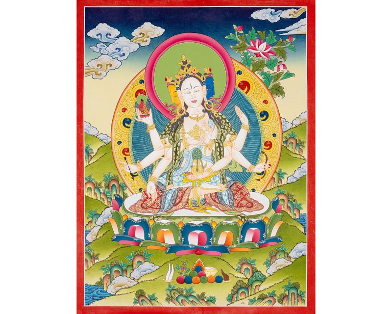 唐卡工艺  尊胜佛母的疗愈力量 - 摆饰 - 其他材质 多色