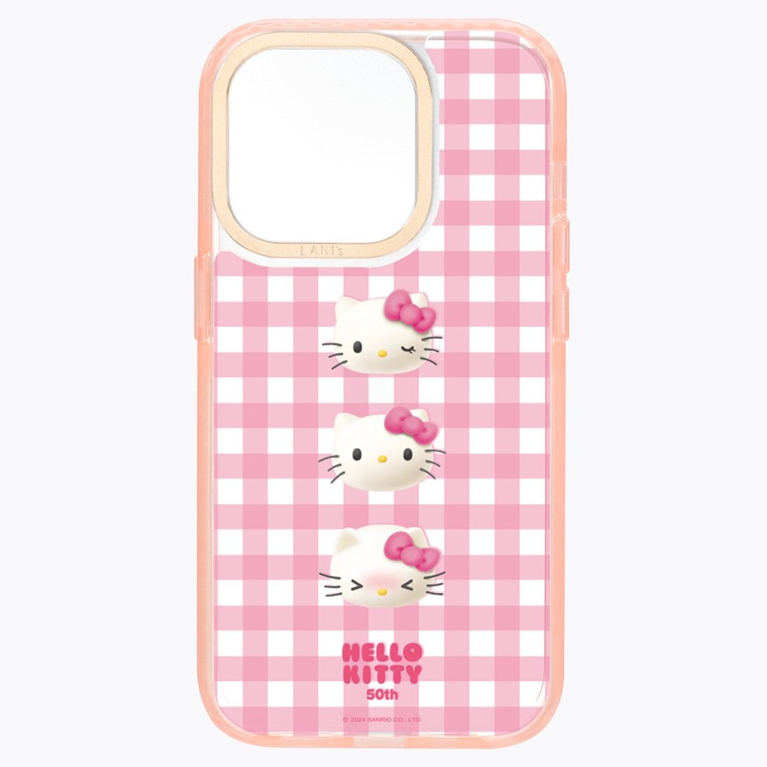 HelloKitty 50周年－野餐趣(粉) 透粉框 iPhone 14 13 - 手机壳/手机套 - 环保材料 粉红色